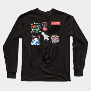 social media life Long Sleeve T-Shirt